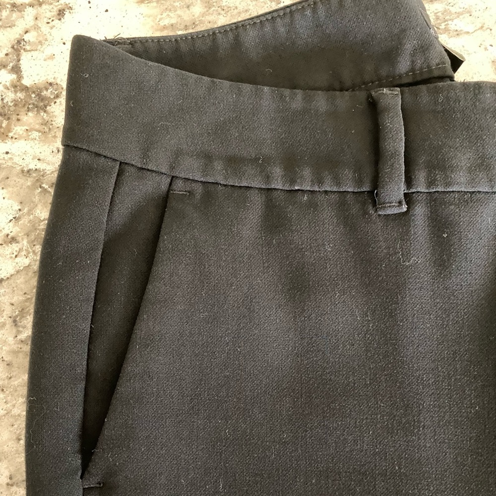 EUC Ann Taylor Factory black flat front trousers, size 8 - Picture 2 of 4